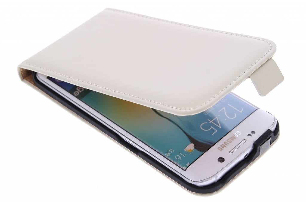 Image of Luxe Flipcase voor de Samsung Galaxy S6 Edge - Gebroken wit