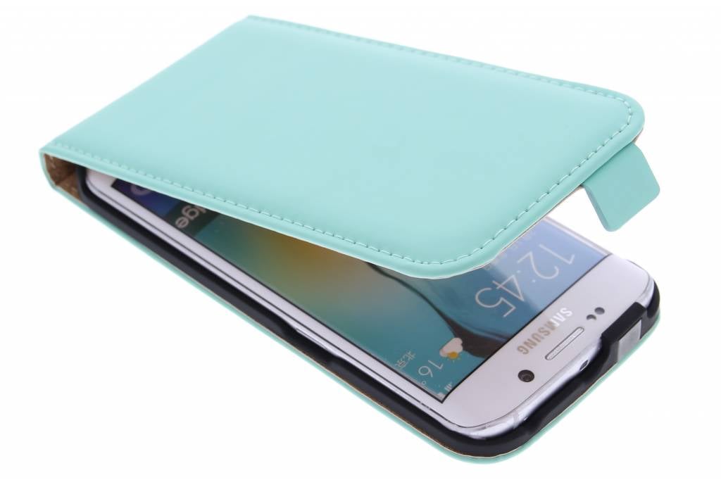 Image of Luxe Flipcase voor de Samsung Galaxy S6 Edge - Mintgroen
