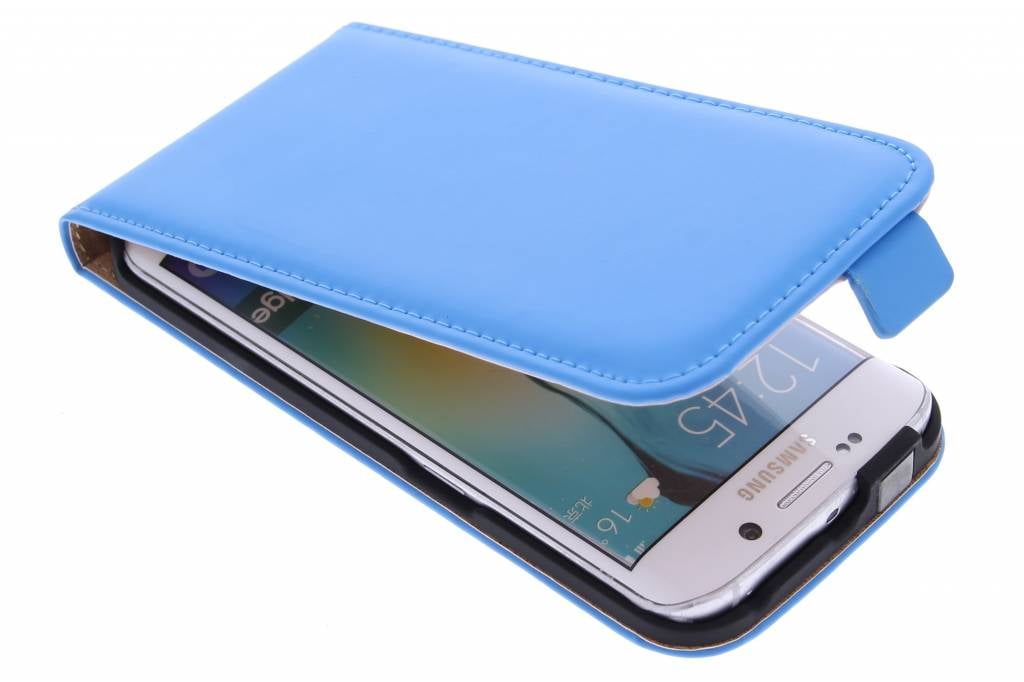 Image of Luxe Flipcase voor de Samsung Galaxy S6 Edge - Blauw