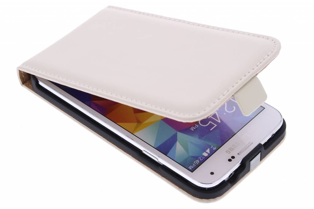 Image of Luxe Flipcase voor de Samsung Galaxy S5 (Plus) / Neo - Gebroken wit