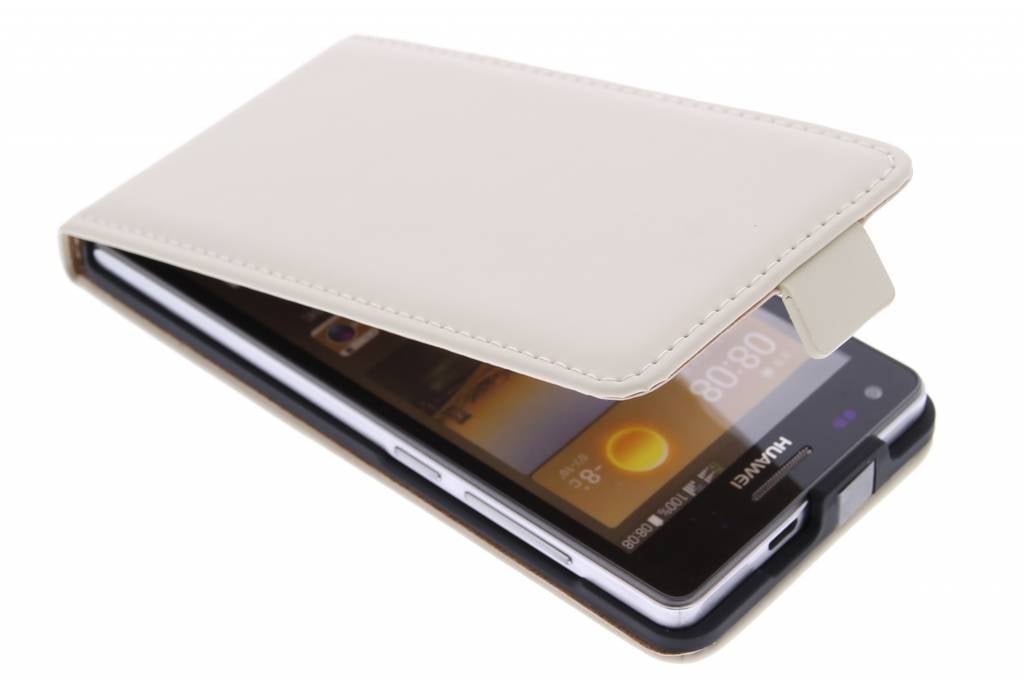 Image of Luxe Flipcase voor de Huawei Ascend G6 - Gebroken wit