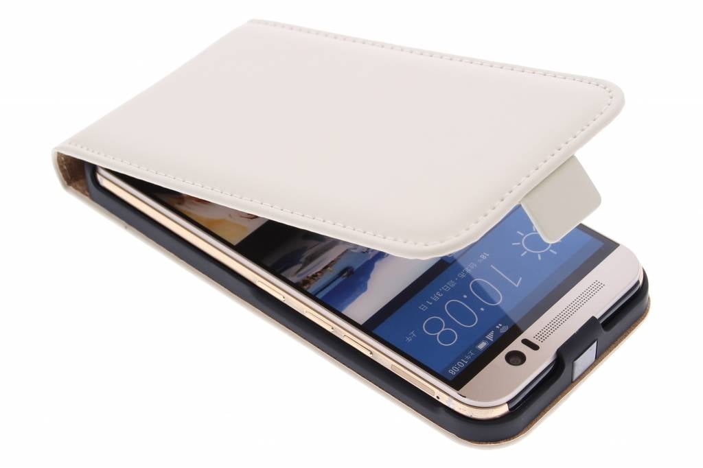 Image of Luxe Flipcase voor de HTC One M9 - Gebroken Wit