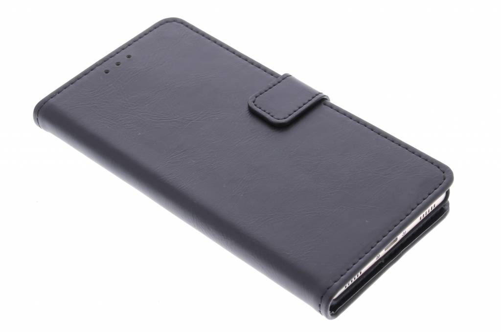 Image of Zwarte luxe leder booktype hoes voor de Huawei P8