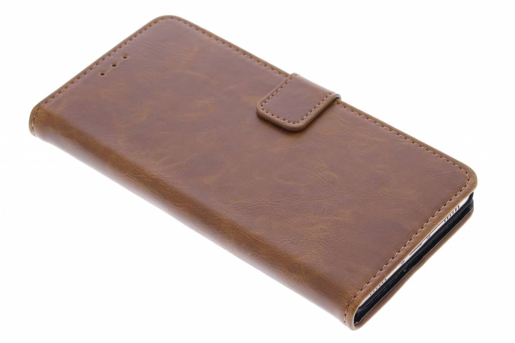 Image of Kastanjebruine luxe leder booktype hoes voor de Huawei P8