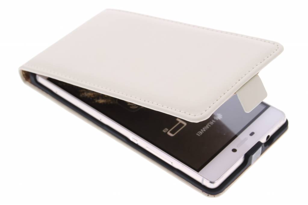 Image of Luxe Flipcse voor de Huawei P8 - Gebroken Wit