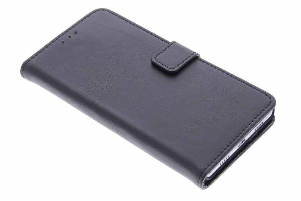 Image of Zwarte luxe leder booktype hoes voor de Huawei P8 Lite