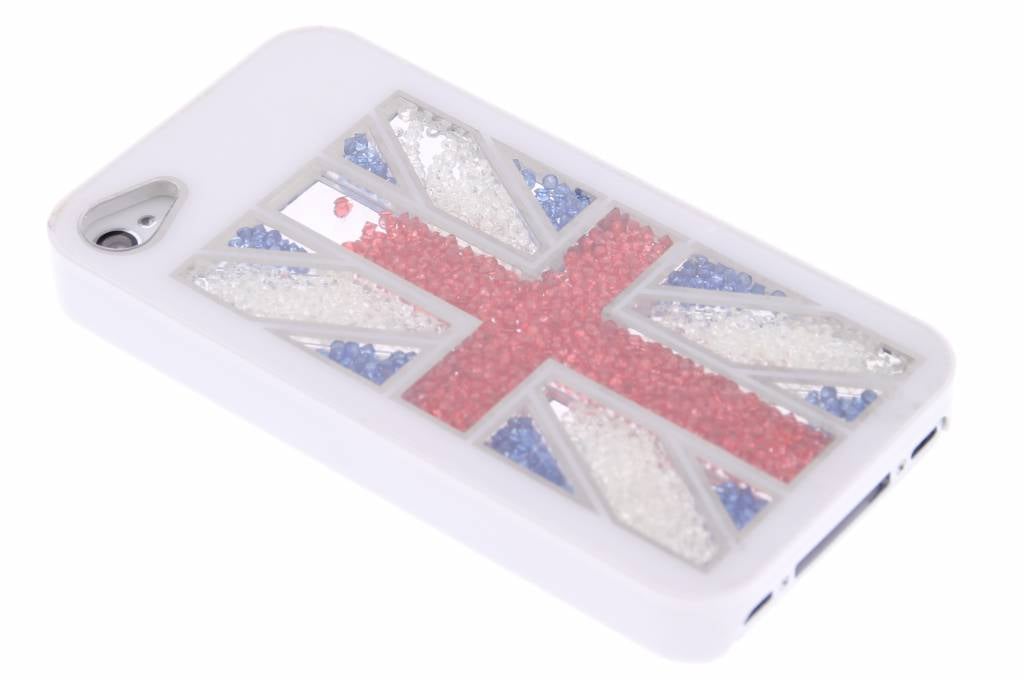 Image of Britse vlag gekleurde steentjes hardcase hoesje voor de iPhone 4 / 4s