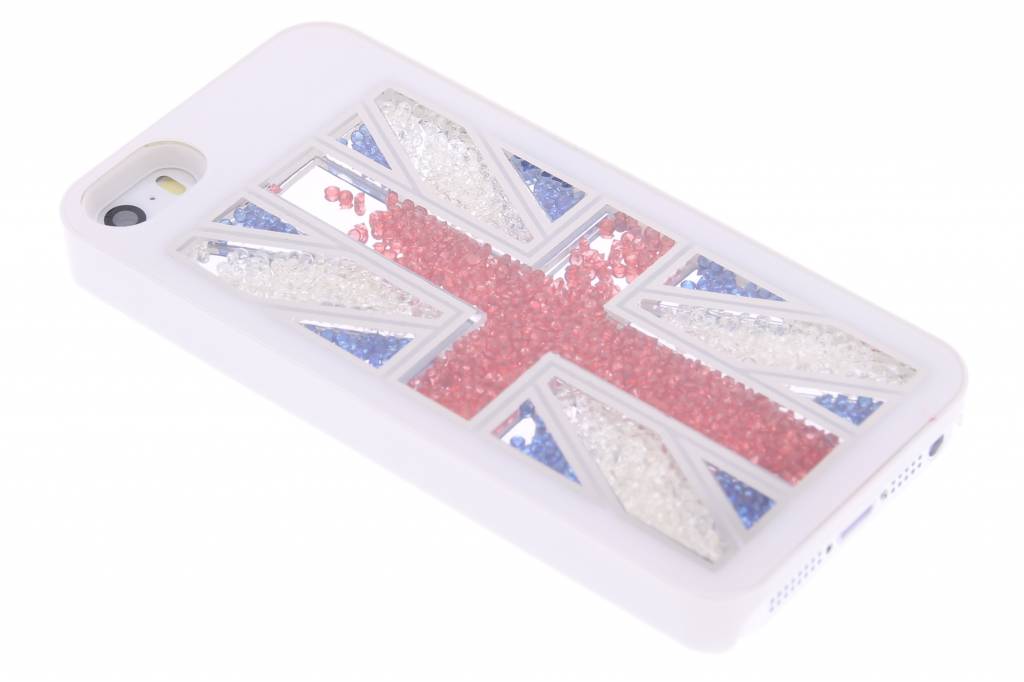 Image of Britse vlag gekleurde steentjes hardcase voor de iPhone 5 / 5s / SE