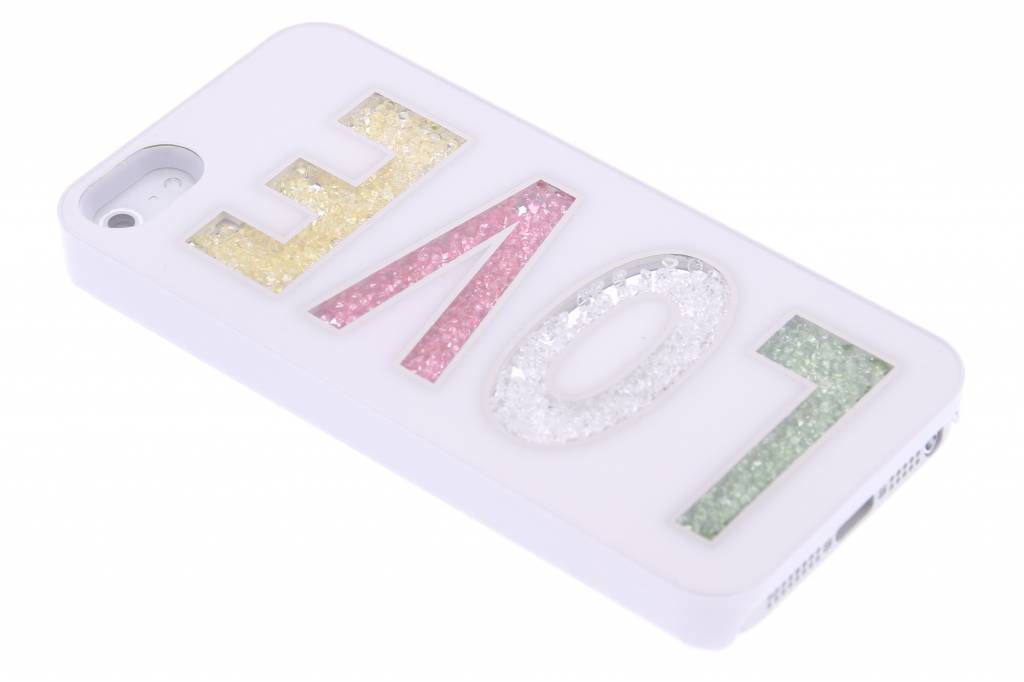 Image of LOVE gekleurde steentjes hardcase voor de iPhone 5 / 5s / SE