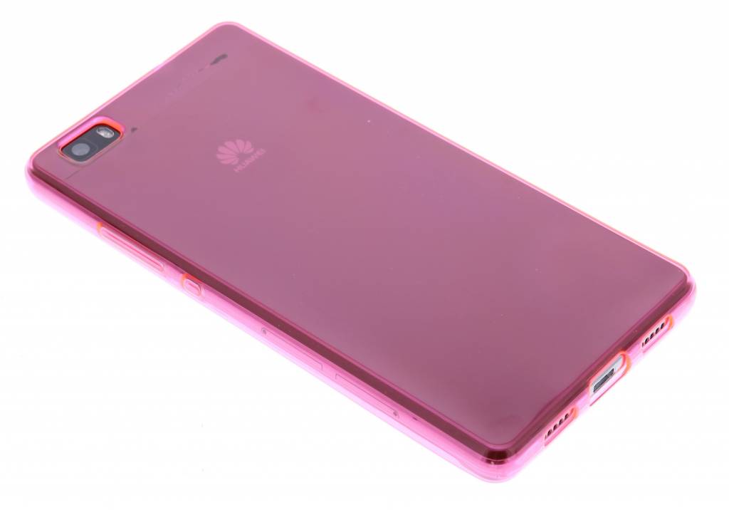 Image of Fuchsia transparante gel case voor de Huawei P8 Lite