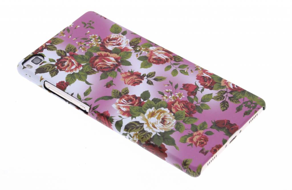 Image of Bloemen design hardcase hoesje voor de Huawei P8