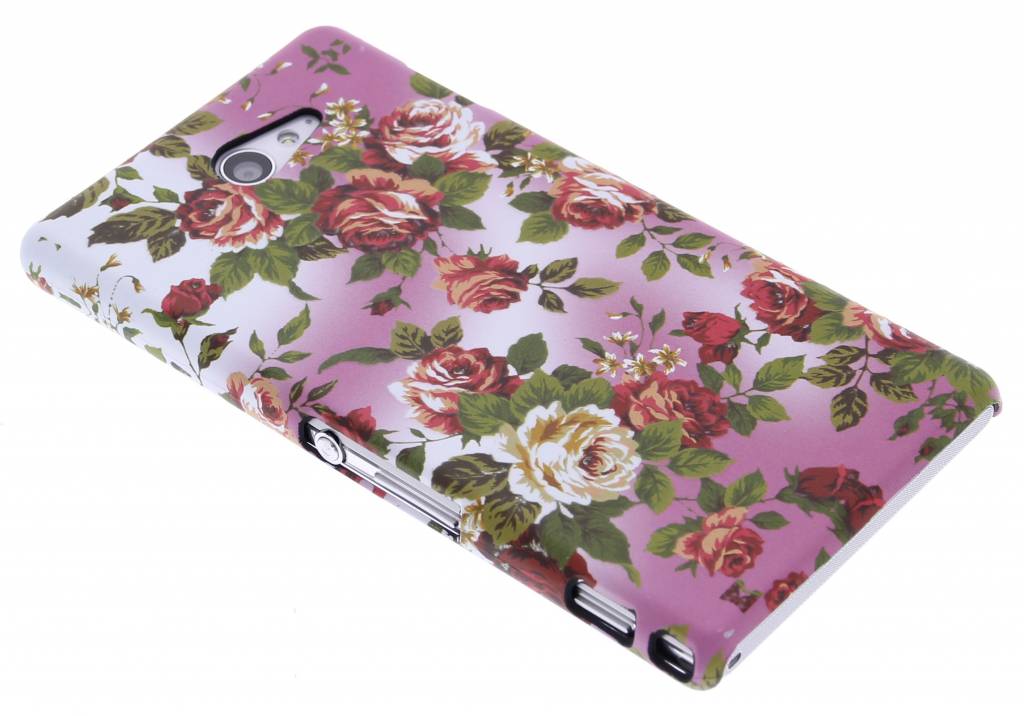 Image of Bloemen design hardcase hoesje voor de Sony Xperia M2 (Aqua)