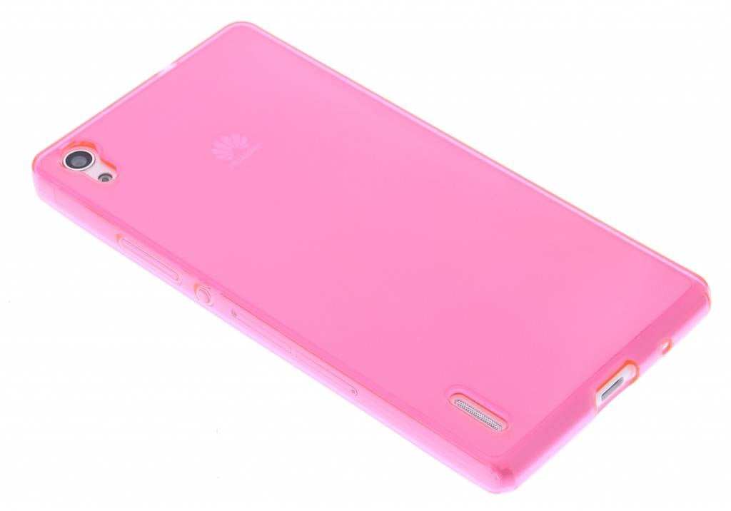 Image of Fuchsia transparante gel case voor de Huawei Ascend P7