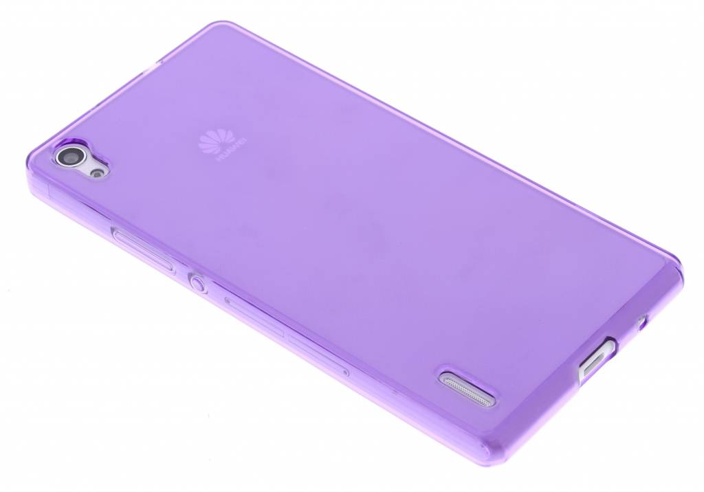 Image of Paarse transparante gel case voor de Huawei Ascend P7