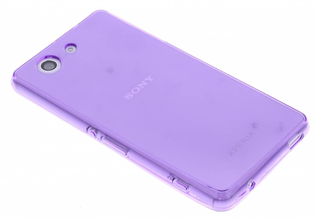 Image of Paarse transparante gel case voor de Sony Xperia Z3 Compact