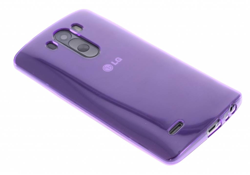 Image of Paarse transparante gel case voor de LG G3