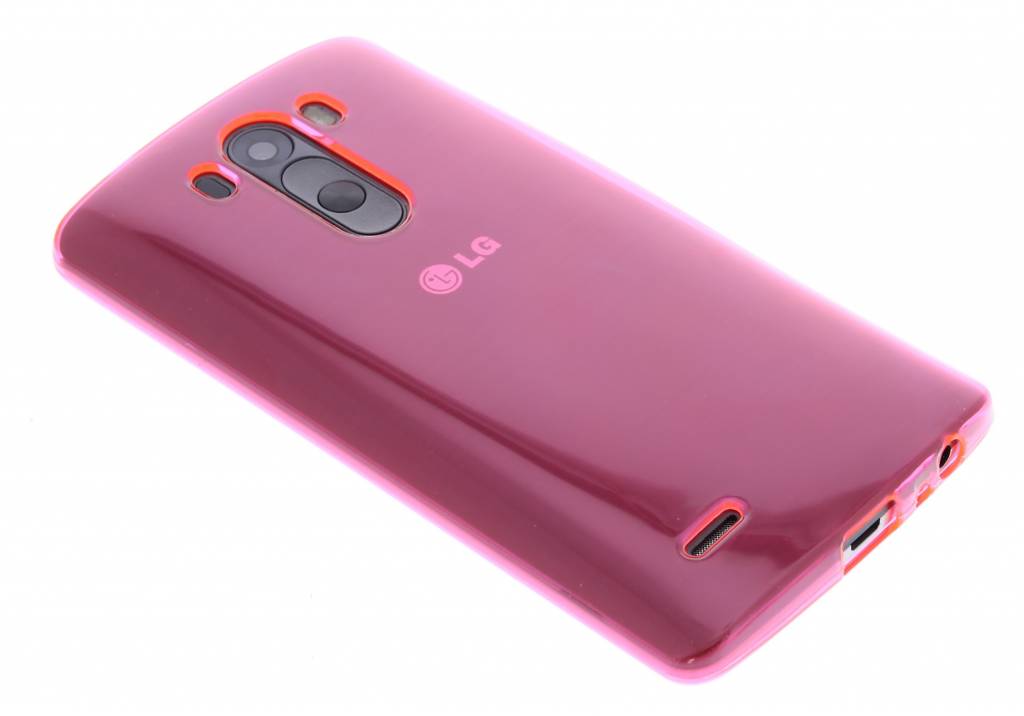 Image of Fuchsia transparante gel case voor de LG G3