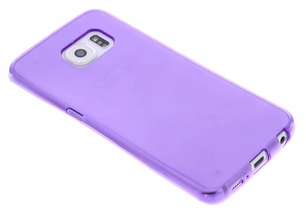 Image of Paarse transparante gel case voor de Samsung Galaxy S6 Edge