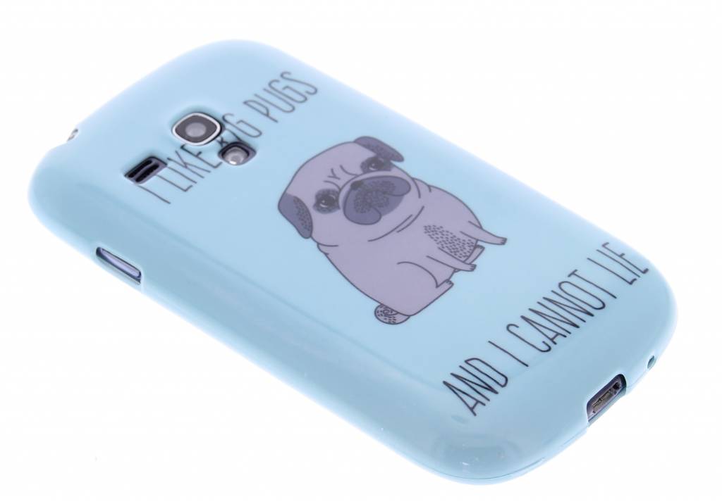 Image of Turquoise pugs design TPU siliconen hoesje voor de Samsung Galaxy S3 Mini