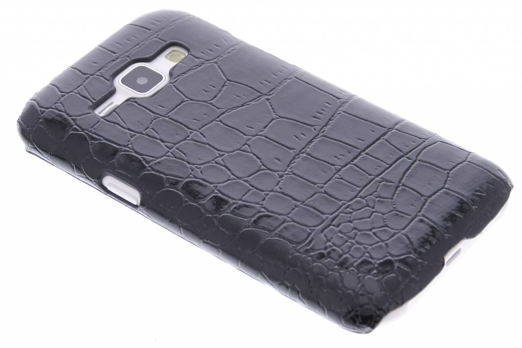 Image of Zwart krokodil design hardcase hoesje voor de Samsung Galaxy J1