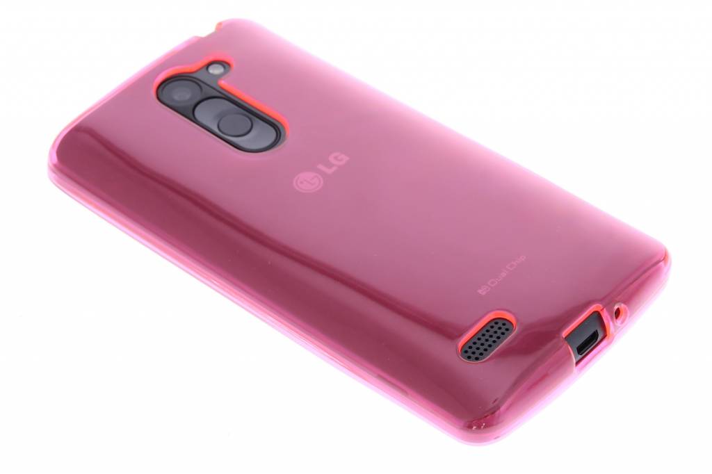 Image of Fuchsia transparante gel case voor de LG L Bello / L80 Plus