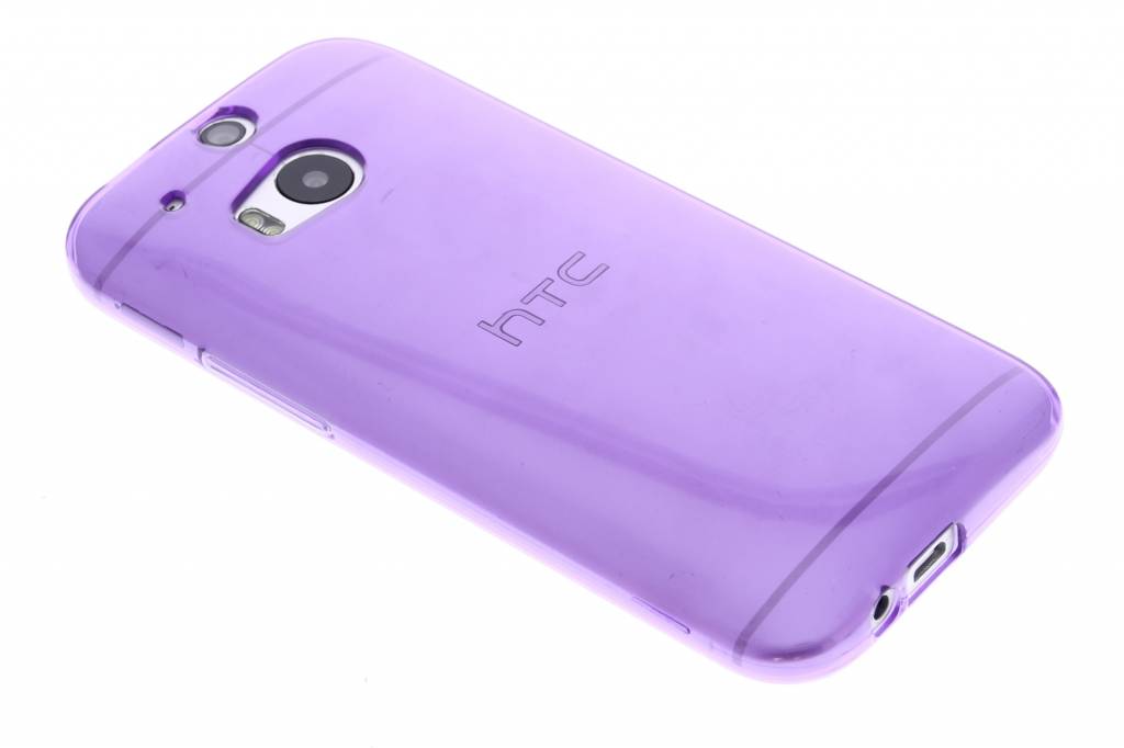 Image of Paarse transparante gel case voor de HTC One M8 / M8s