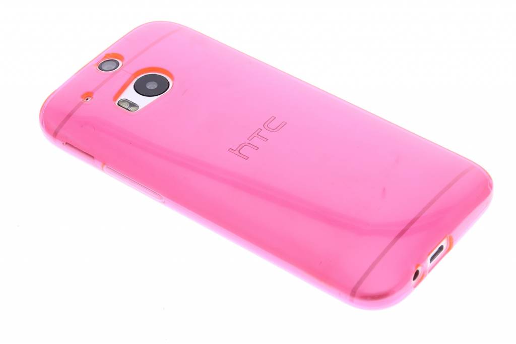 Image of Fuchsia transparante gel case voor de HTC One M8 / M8s