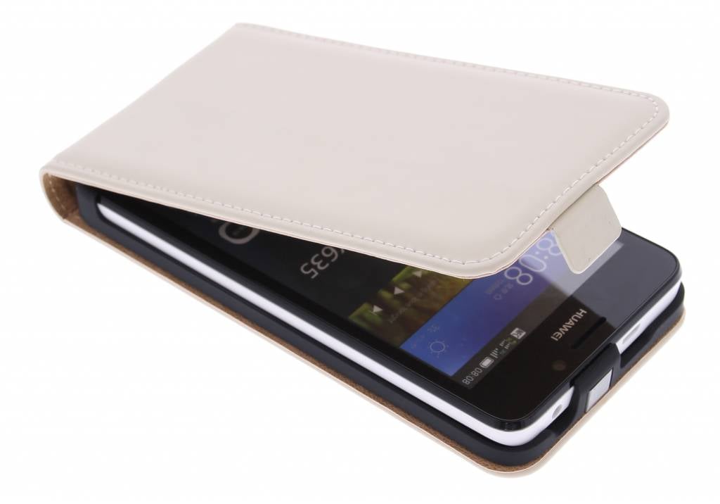 Image of Luxe Flipcase voor de Huawei Y635 - Gebroken wit