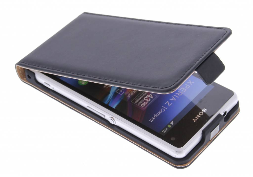 Image of Luxe Flipcase voor de Sony Xperia Z1 Compact - Zwart