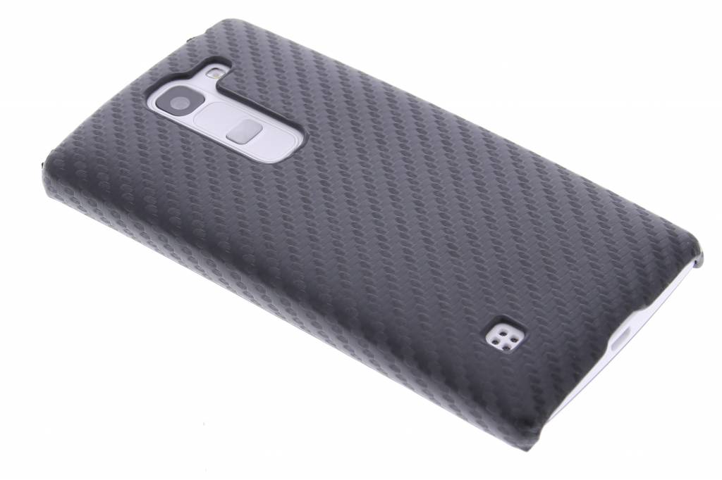 Image of Zwart carbon look hardcase hoesje voor de LG Spirit