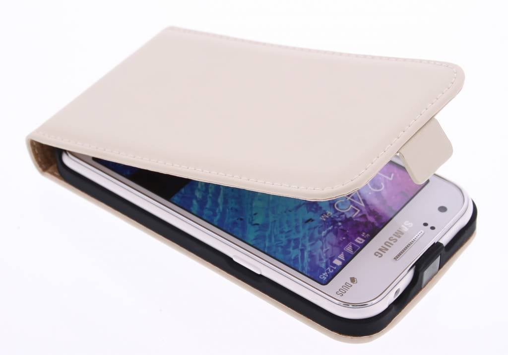 Image of Luxe Flipcase voor de Samsung Galaxy J1 - Gebroken wit