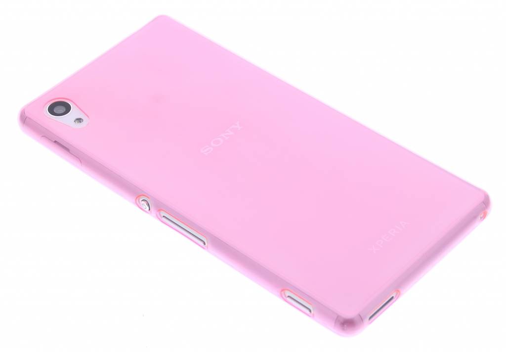 Image of Roze ultra thin transparant TPU hoesje voor de Sony Xperia M4 Aqua