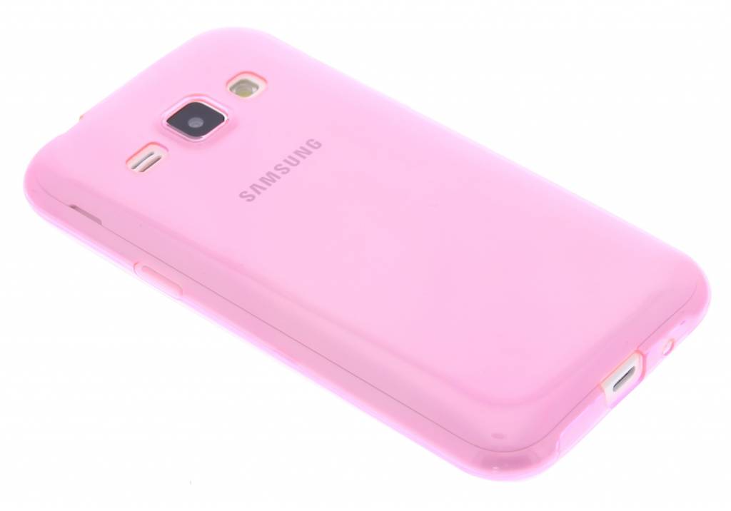 Image of Roze ultra thin transparant TPU hoesje voor de Samsung Galaxy J1