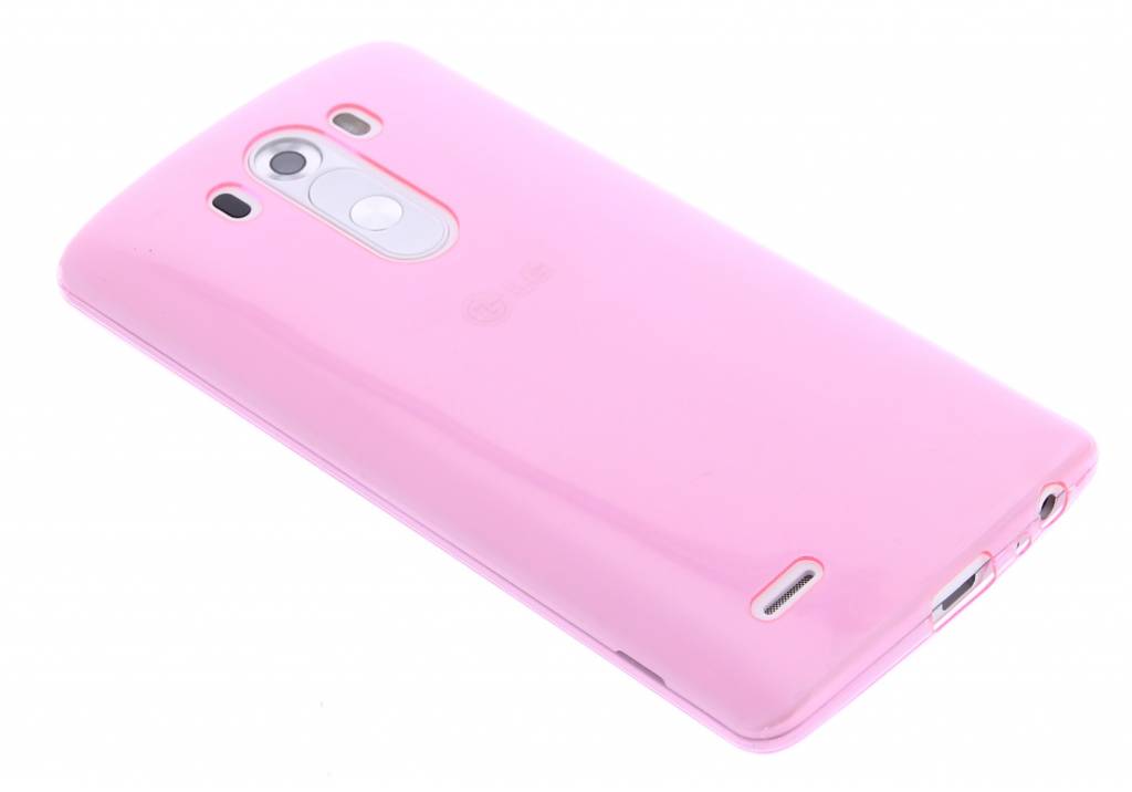 Image of Roze ultra thin transparant TPU hoesje voor de LG G3