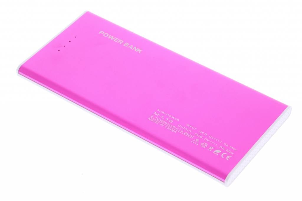 Image of Slim Power Bank universele draagbare batterij 4000 mAh - roze