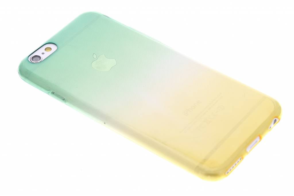 Image of Groen/geel tweekleurig transparant TPU siliconen hoesje voor de iPhone 6 / 6s