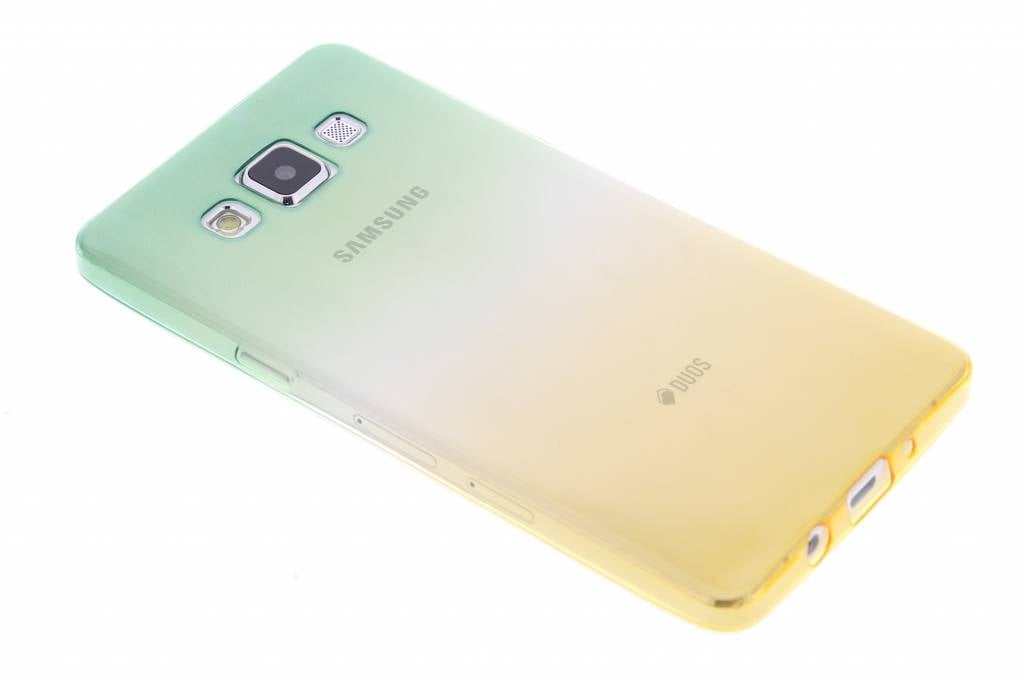 Image of Groen/geel tweekleurig transparant TPU siliconen hoesje voor de Samsung Galaxy A5