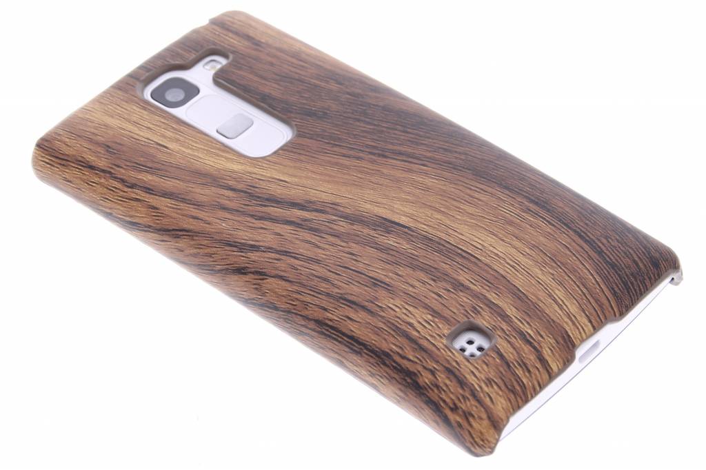 Image of Donkerbruin hout design hardcase hoesje voor de LG Spirit