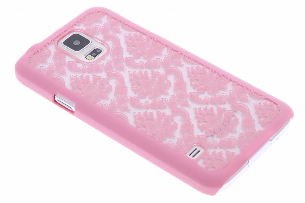 Image of Roze barok mat transparant hardcase hoesje voor de Samsung Galaxy S5 (Plus) / Neo