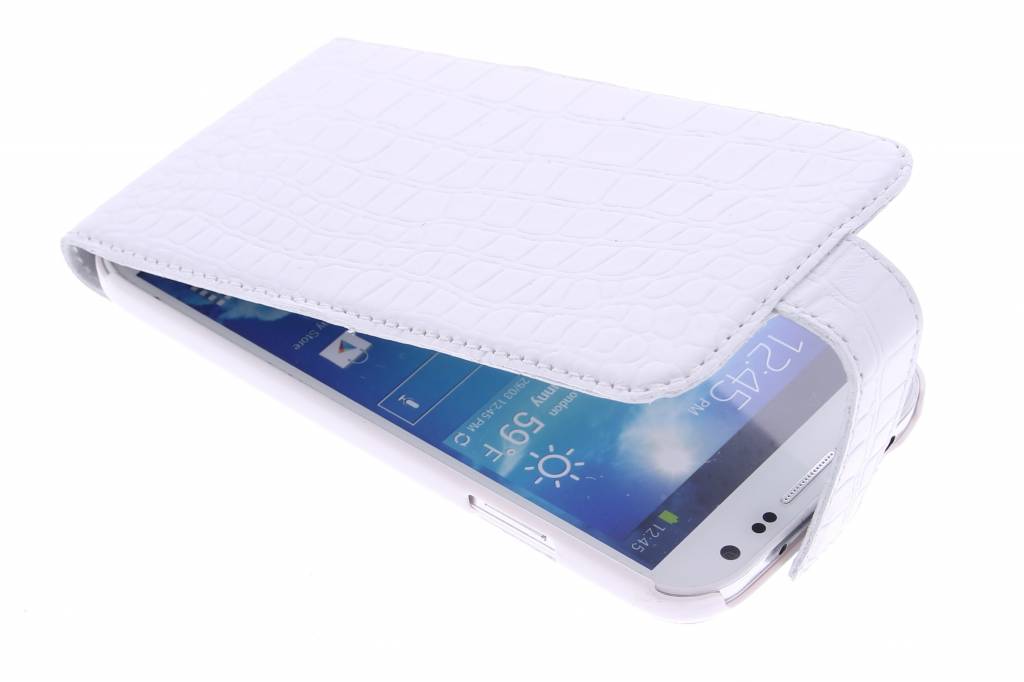Image of Flip Malta voor de Samsung Galaxy S4 - Croco White