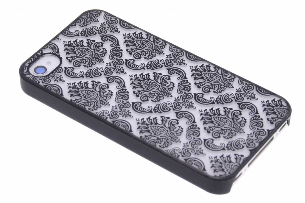 Image of Zwart barok mat transparant hardcase hoesje iPhone 4 / 4s