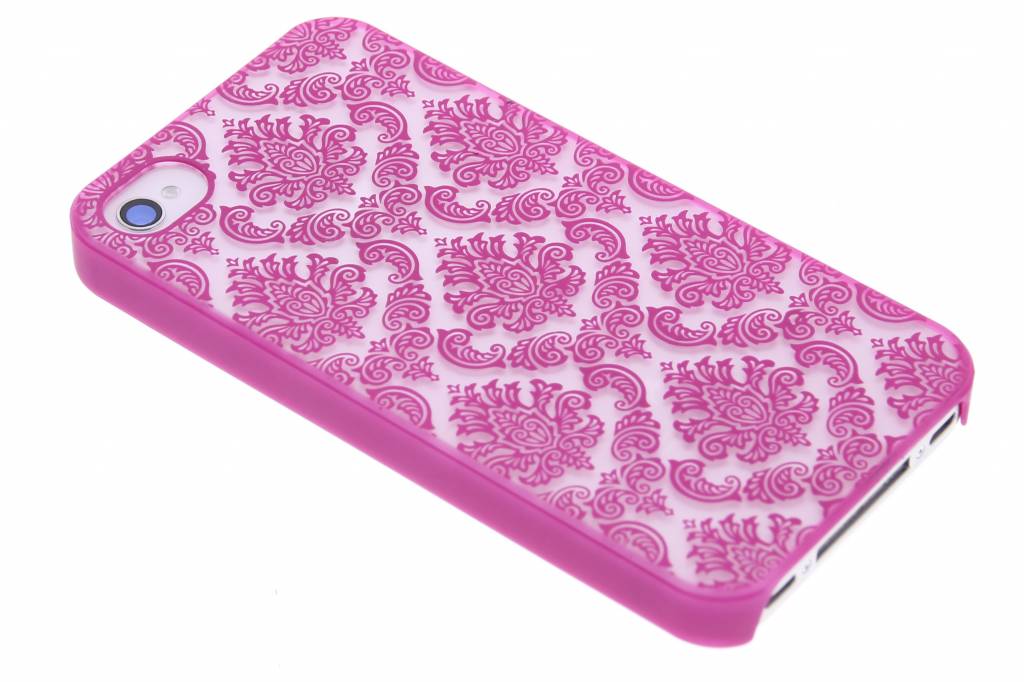 Image of Fuchsia barok mat transparant hardcase hoesje iPhone 4 / 4s