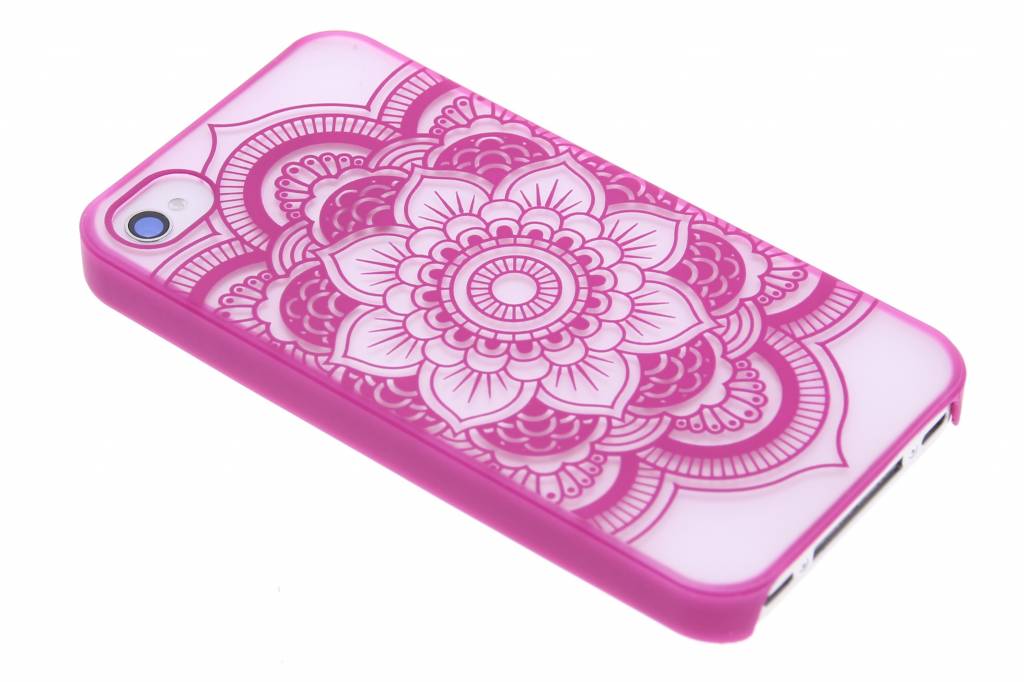 Image of Fuchsia mandala mat transparant hardcase hoesje iPhone 4 / 4s