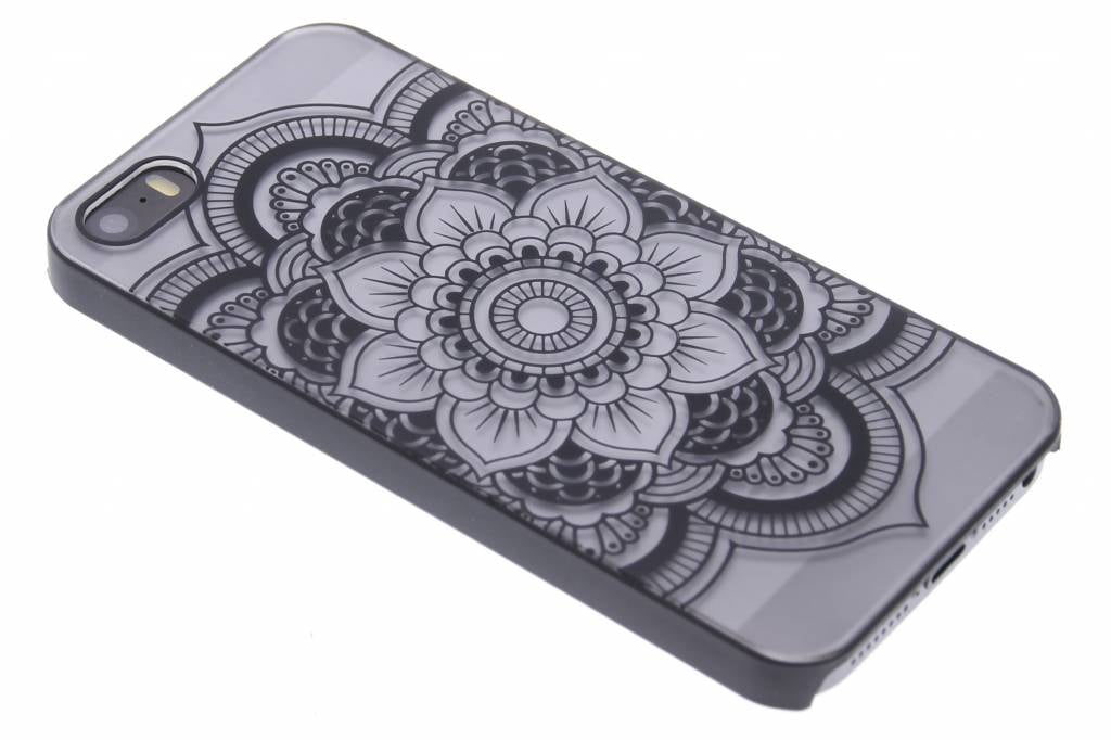 Image of Zwart mandala mat transparant hardcase hoesje iPhone 5 / 5s / SE