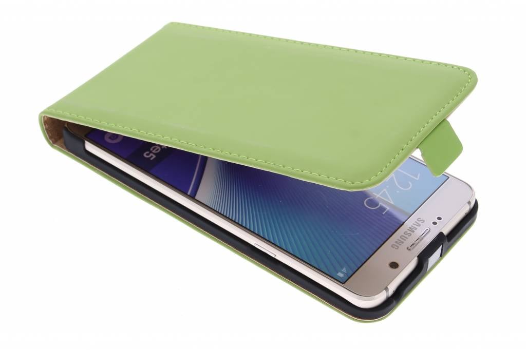 Image of Luxe Flipcase voor de Samsung Galaxy Note 5 - Groen