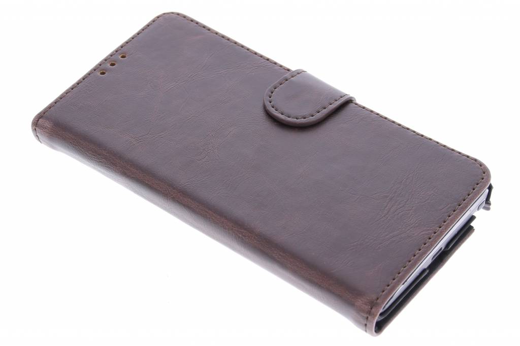 Image of Bruine luxe leder booktype hoes voor de Samsung Galaxy Note 4