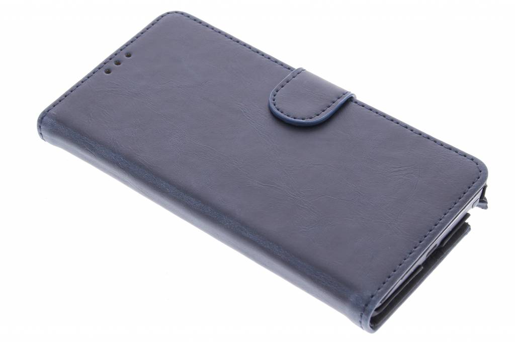 Image of Donkerblauwe luxe leder booktype hoes voor de Samsung Galaxy Note 4