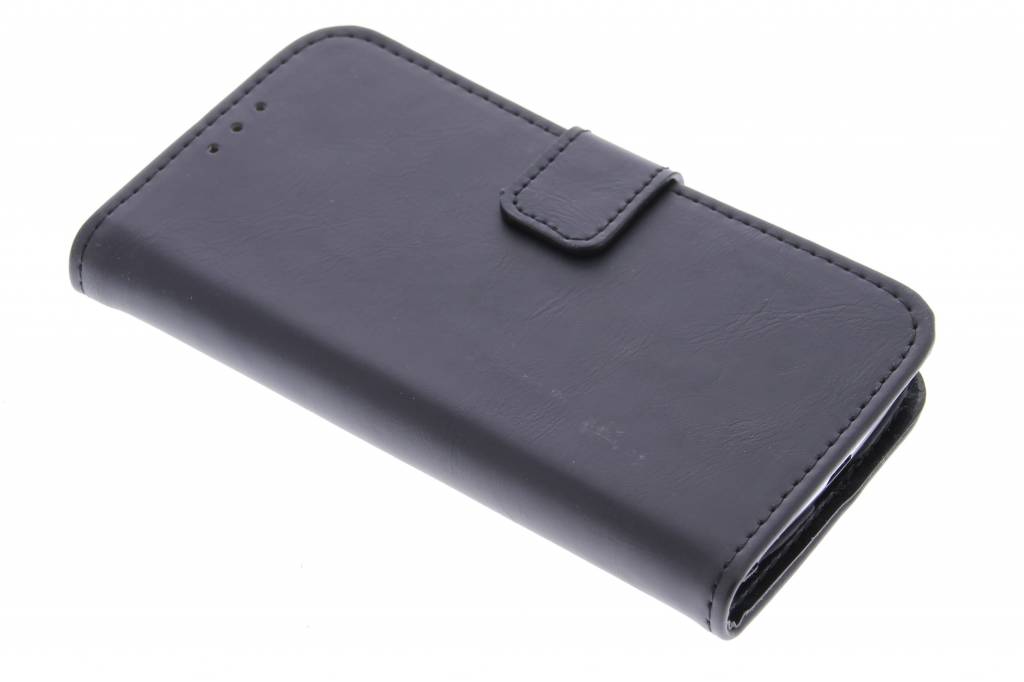 Image of Zwarte luxe leder booktype hoes voor de Samsung Galaxy S4 Mini