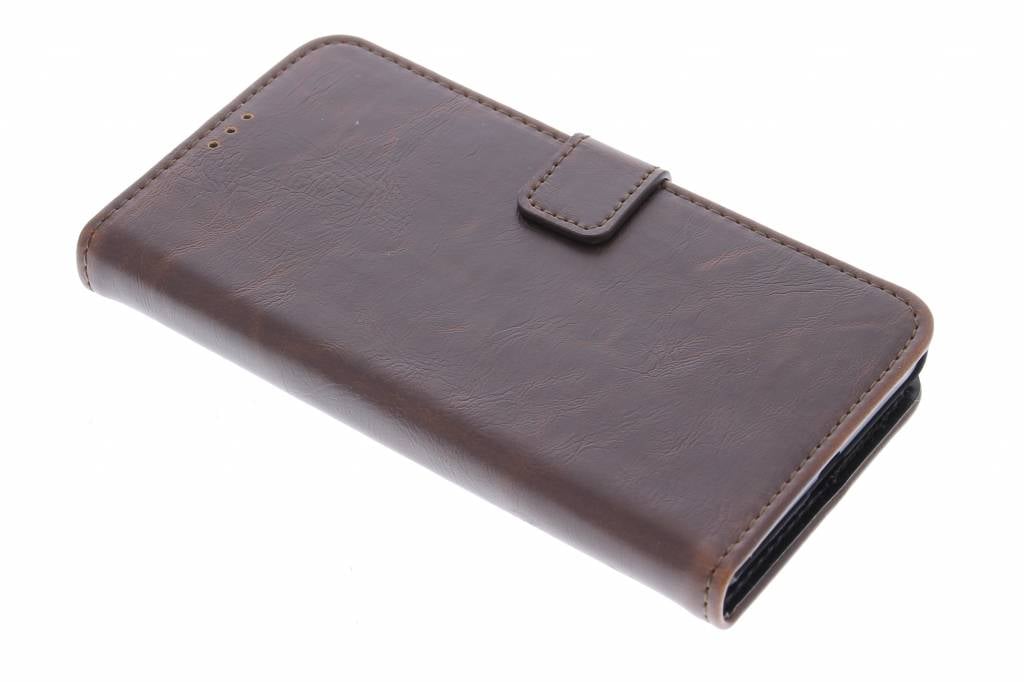 Image of Bruine luxe leder booktype hoes voor de Microsoft Lumia 535