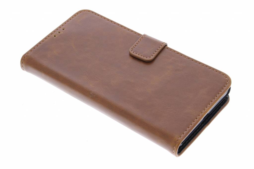 Image of Kastanjebruine luxe leder booktype hoes voor de Microsoft Lumia 535